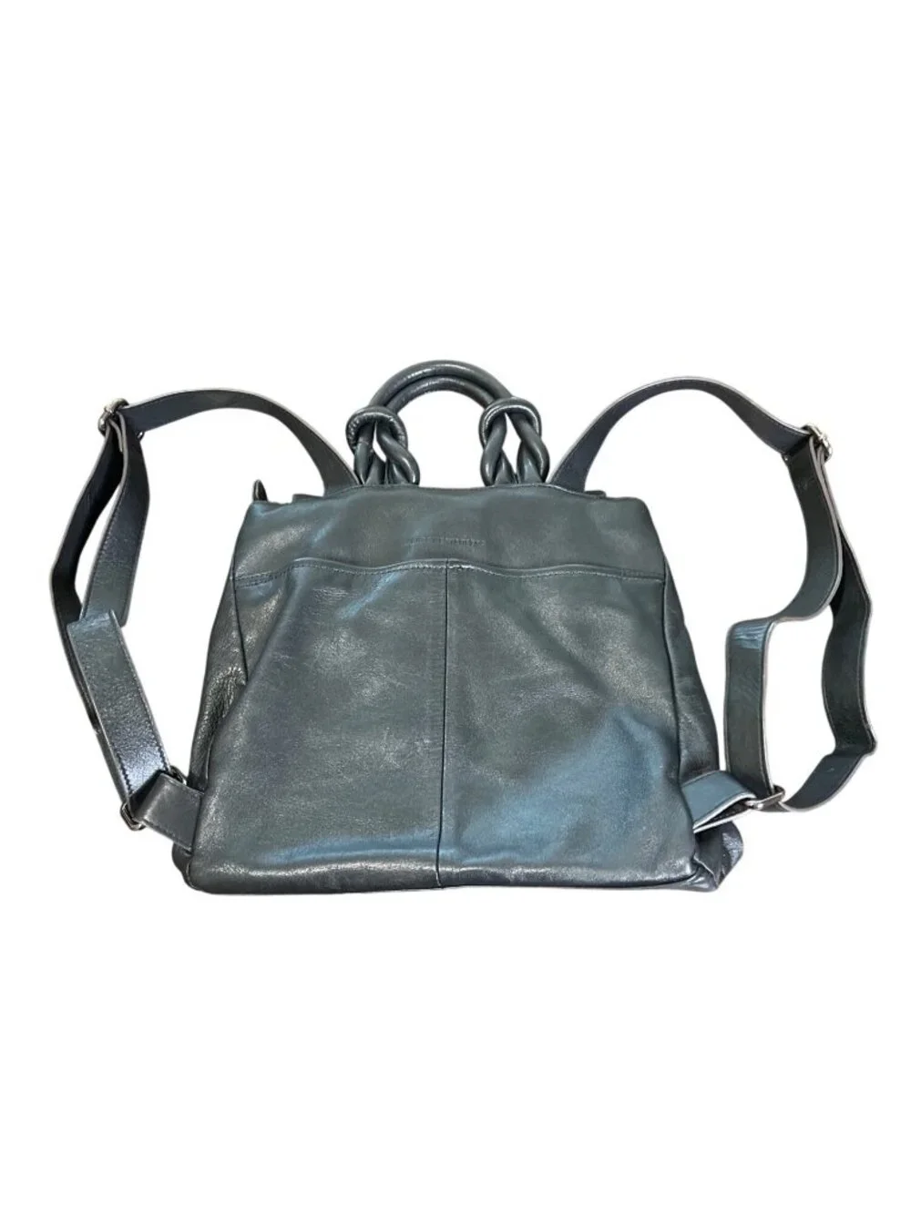 Aimee Kestenberg Black Leather Backpack Convertible Shoulder Bag